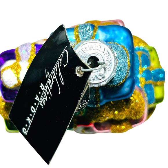 Christopher Radko 2016 Celebrations Sleigh Gifts Glass Christmas Ornament w Box - Picture 7 of 13